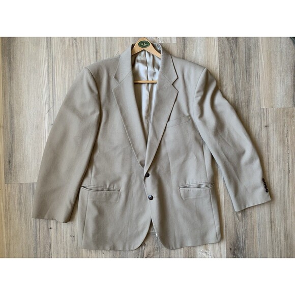 Irvine Park Mens Notch Lapel 2-Button Casual Flap Pocket Back Slit Blazer 46R - Picture 1 of 15